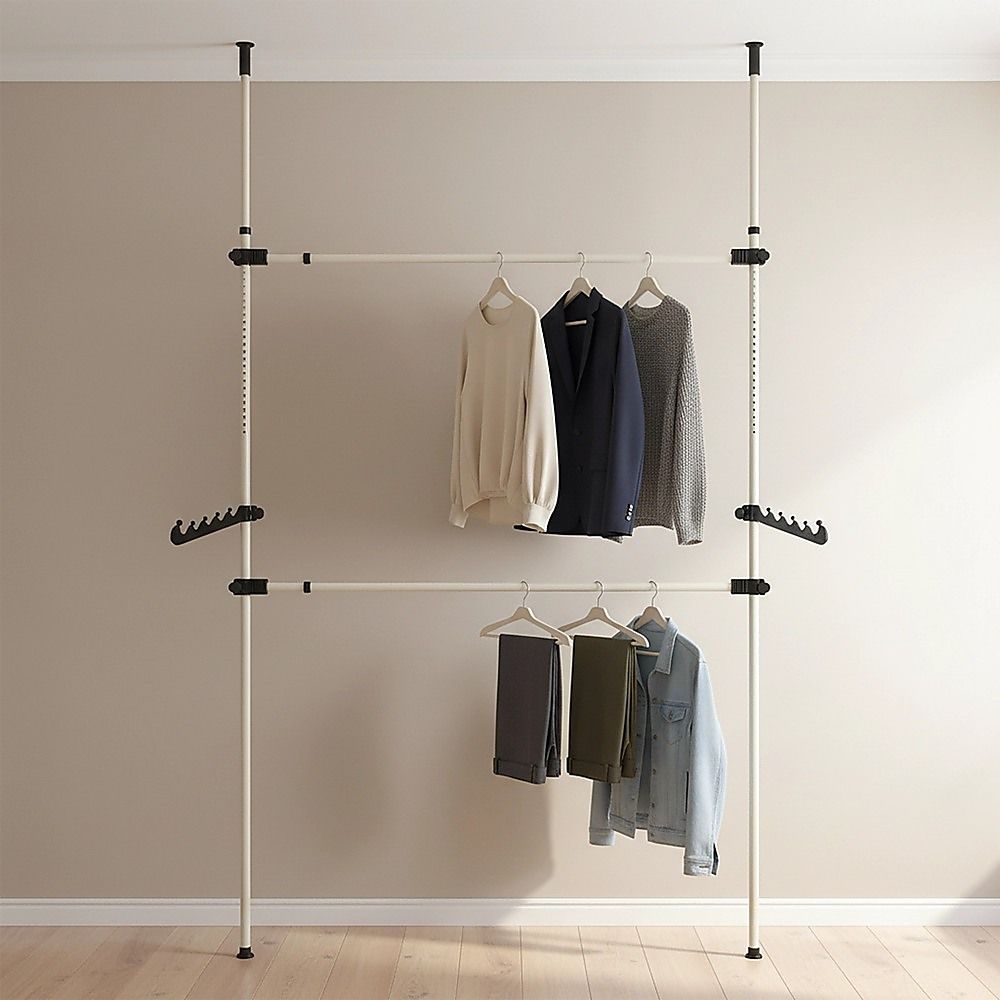 Heavy Duty Adjust Clothes Rail Storage Garment Shelf Hanging Display Stand Rack โ image 2