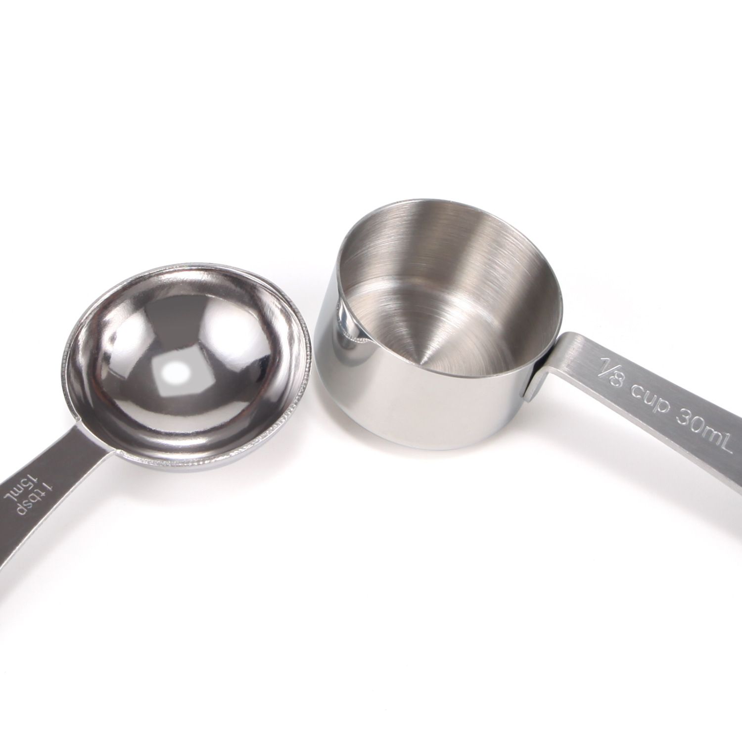 Measuring Cups Stainless Steel Measuring Cups and Spoons Set of 10 Piece, Upgraded Thickness Handle(Black)