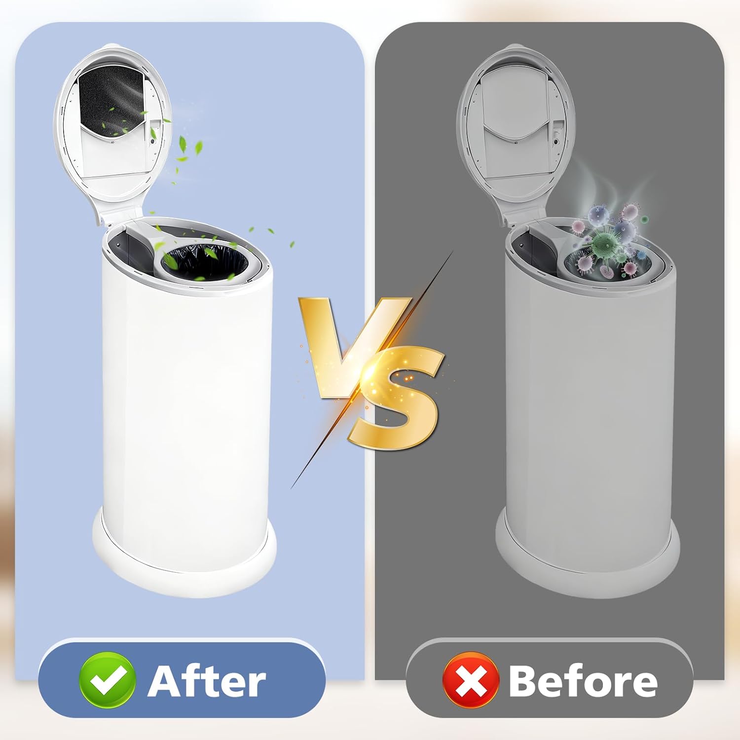 12 Pack Baby Diaper Pail Deodorizer Refills for Ubbi Diaper Pail, Activated Charcoal Odor Absorber Filters Compatible with Ubbi Steel Diaper Pail — image 4