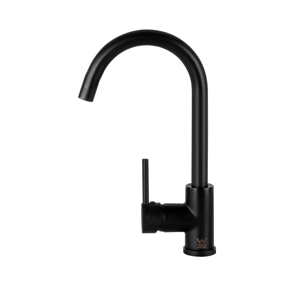 Cefito Kitchen Mixer Tap Mixer Round Sink Faucet Basin Laundry Black โ image 4