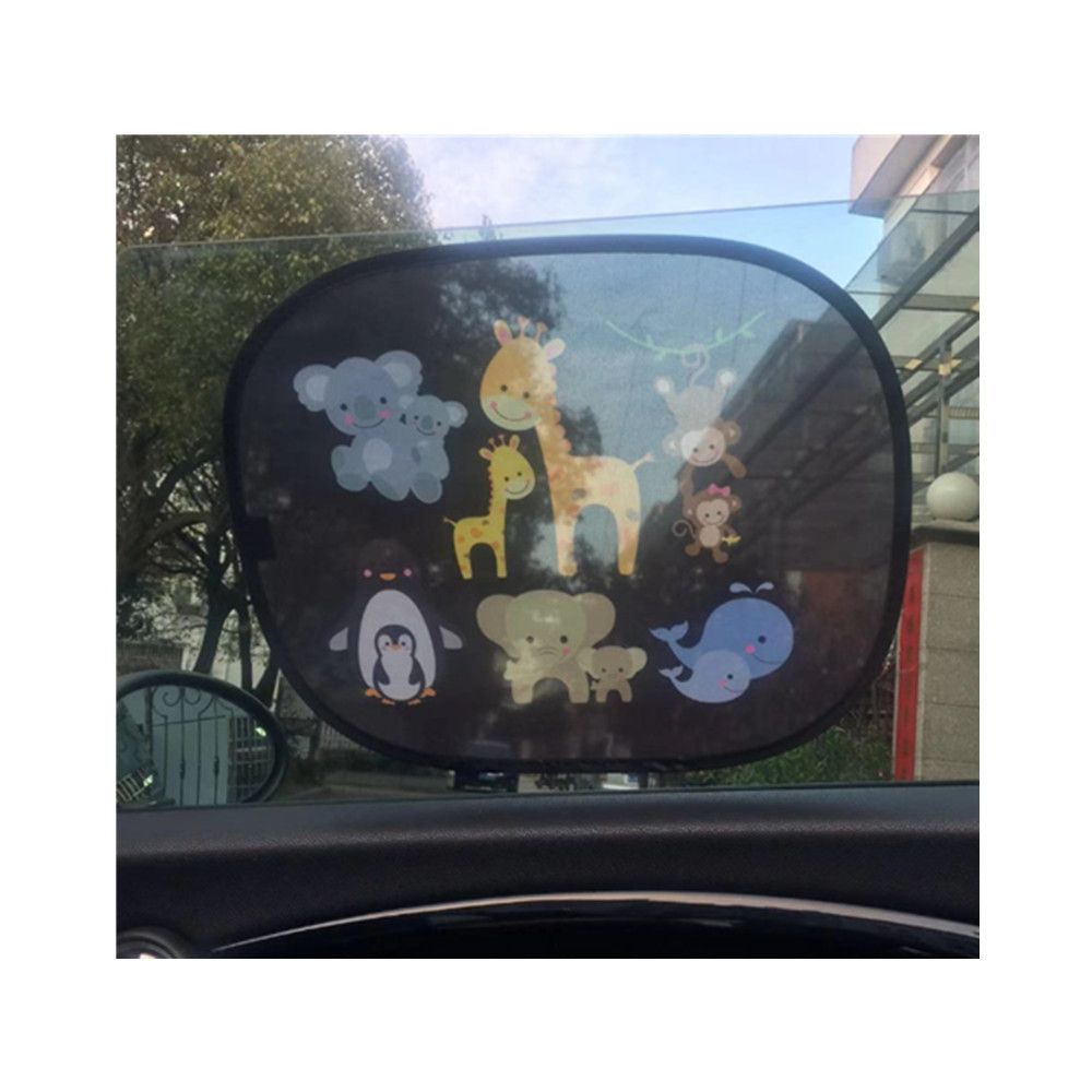 2Pcs animal black Sun Visor Glass Sticker Shade Static Stickers PVC Sunshade Stickers car Sun Shade Window Cartoon electrostatic — image 2