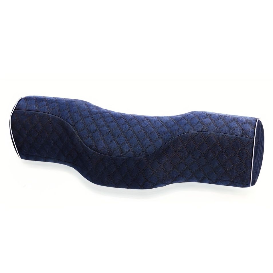 1pc Cervical Support Pillow - Ergonomic Neck Care for On-the-Go Comfort & Instant Relaxation Products,Leg Cushion Dark Blue