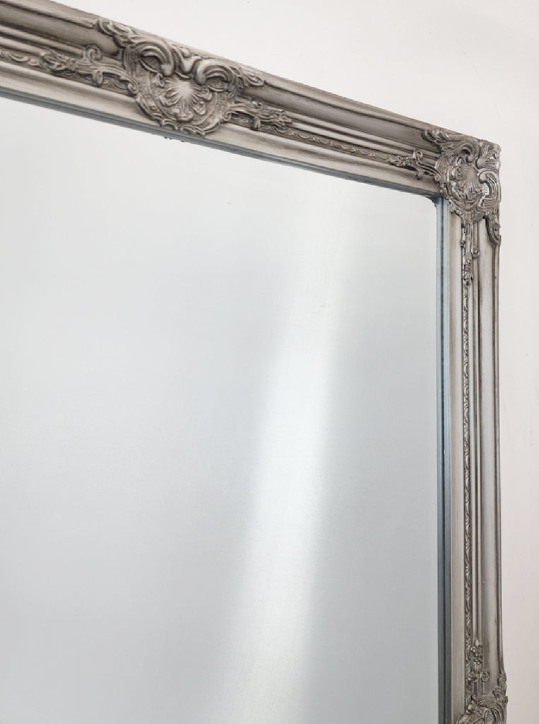 French Provincial Ornate Mirror - Antique Silver - Small 80cm x 110cm โ image 3