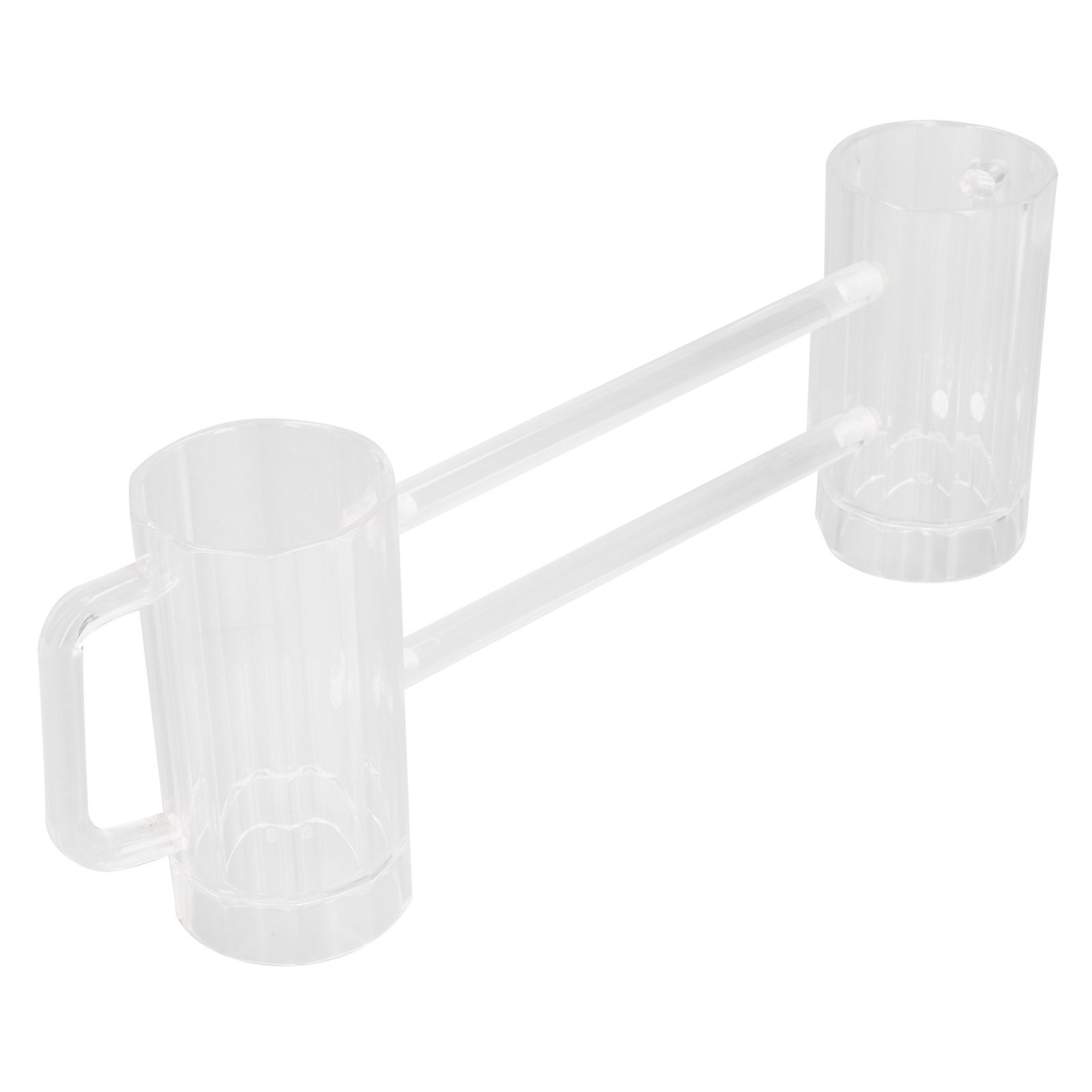 Beer Mug Acrylic Double Conjoined Beer Glass with Handle for Bar KTV Game Competition 430ml / 14.5oz — image 5