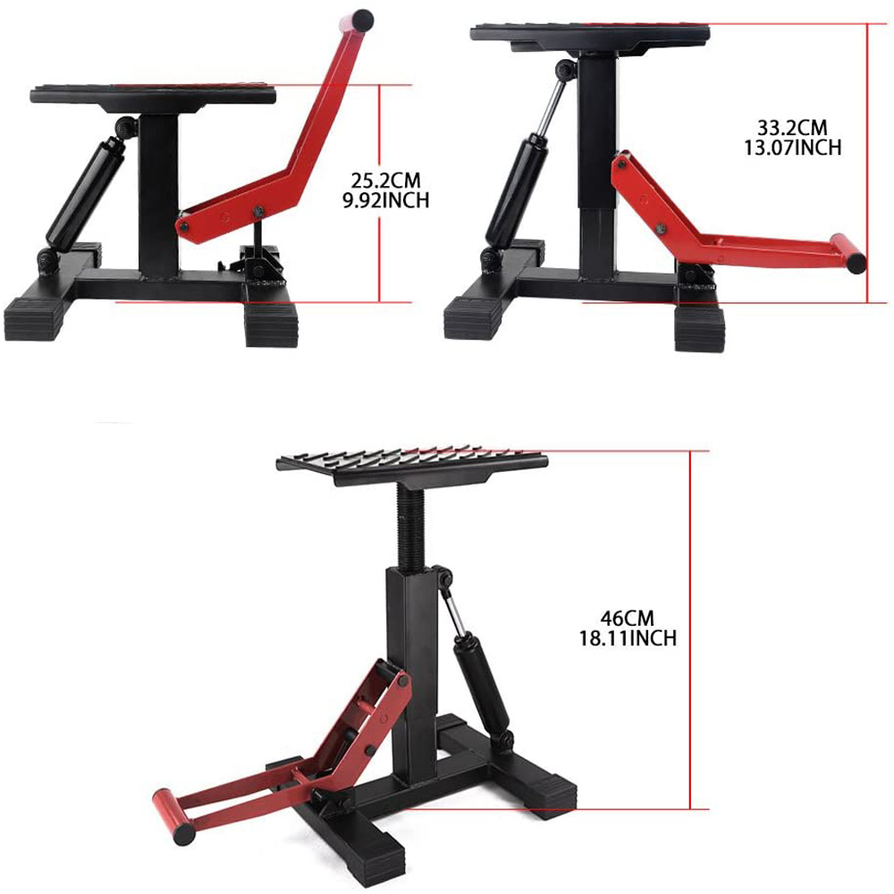 Motorcycle Jack Dirt Bike Stand Adjustable Lift Hoist Table Height Lifting Stand — image 3