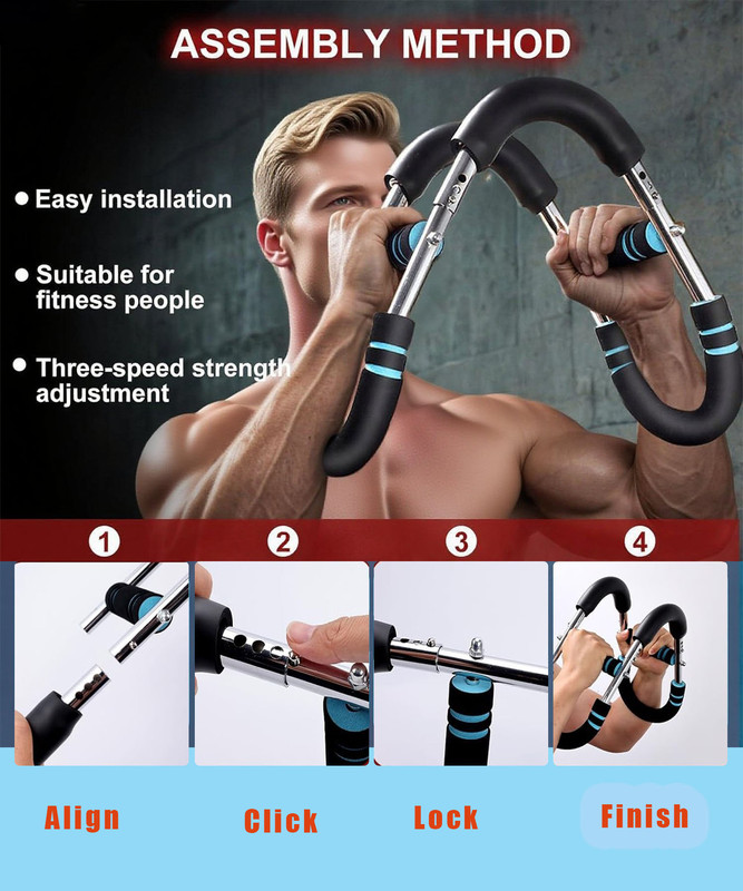 Twister Arm Trainer for Men & Women,60-110lb Adjustable Arm & Chest Workout Equipment,Portable Home Gym Strength Training Machine for Full-Body Toning & Muscle — image 2