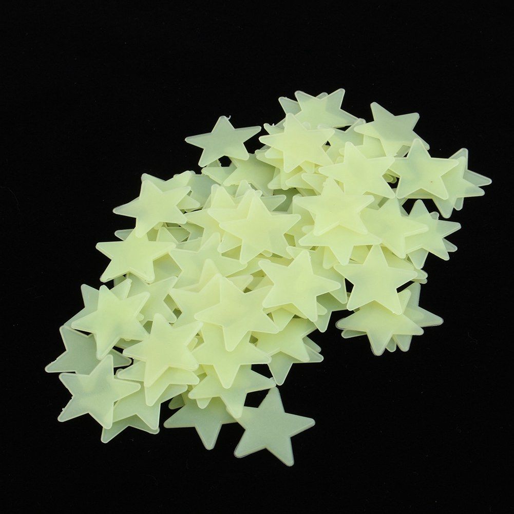 100pcs 3D Wall Glow In The Dark Star Stickers Decal In Baby Kid Nursery Bedroom โ image 2
