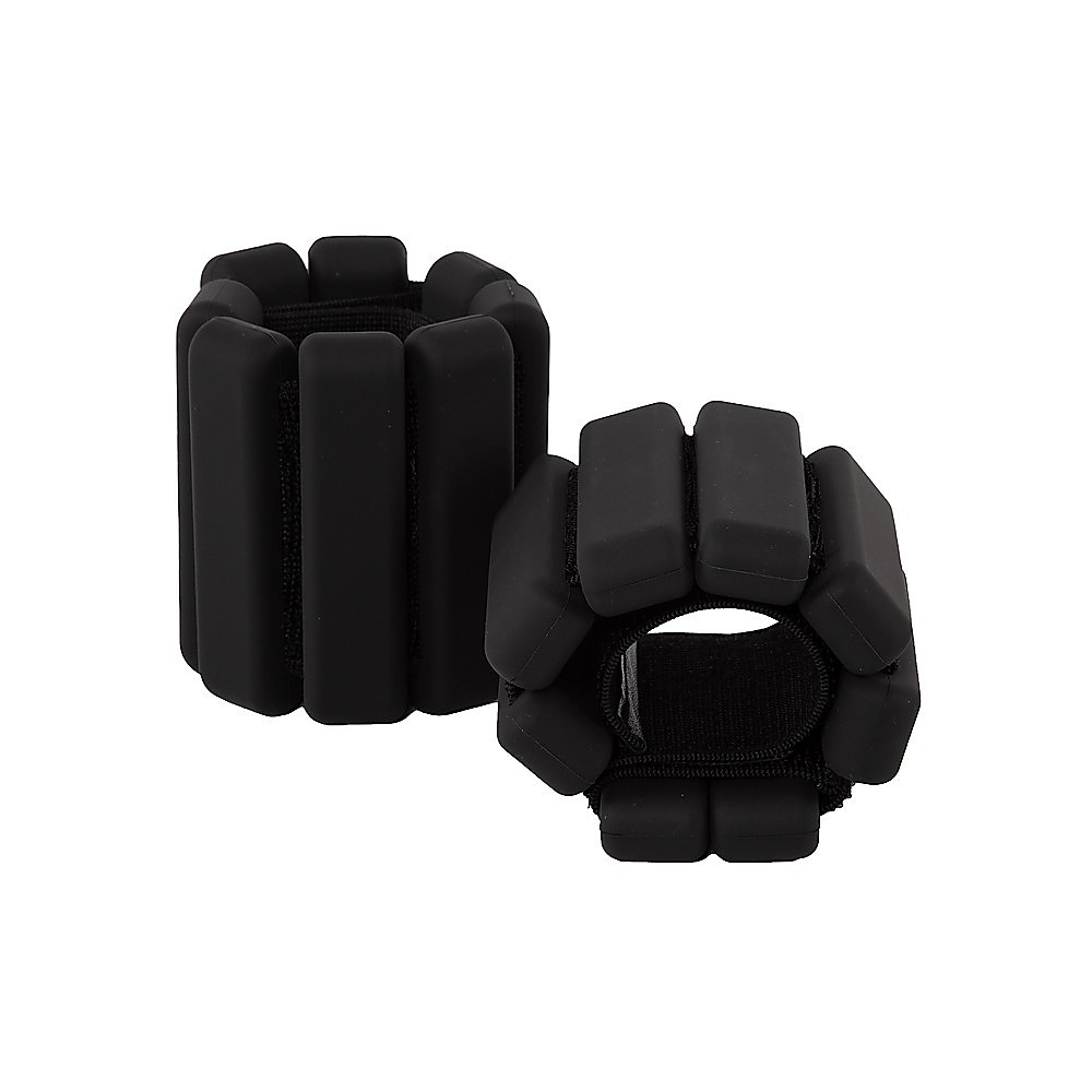 2-Piece Ankle & Wrist Weights β 1kg Pair Adjustable Workout Bangles (Black)