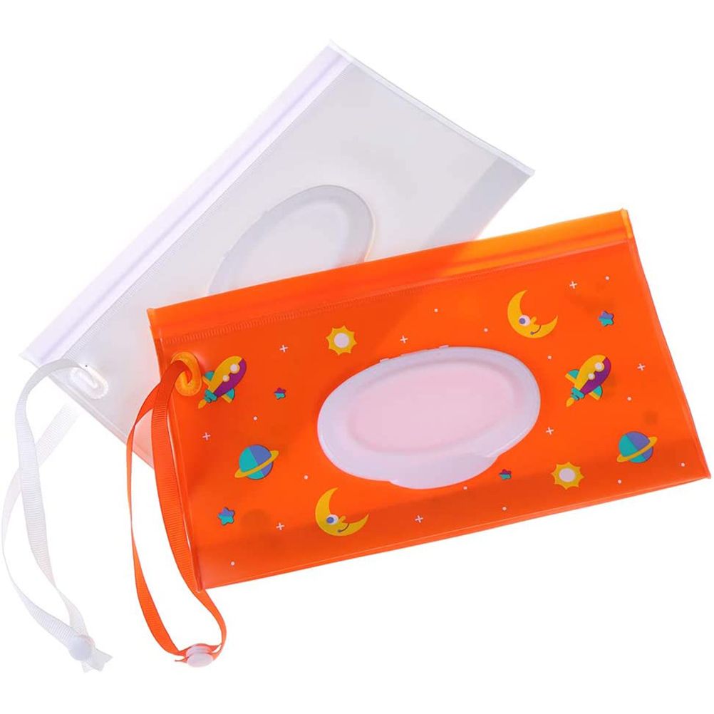 2Pcs Portable Wet Wipes Dispenser Holder Wipes Bags Case Pouch Reusable Refillable Travel Wipes Pouches Storage Container Bag โ image 5