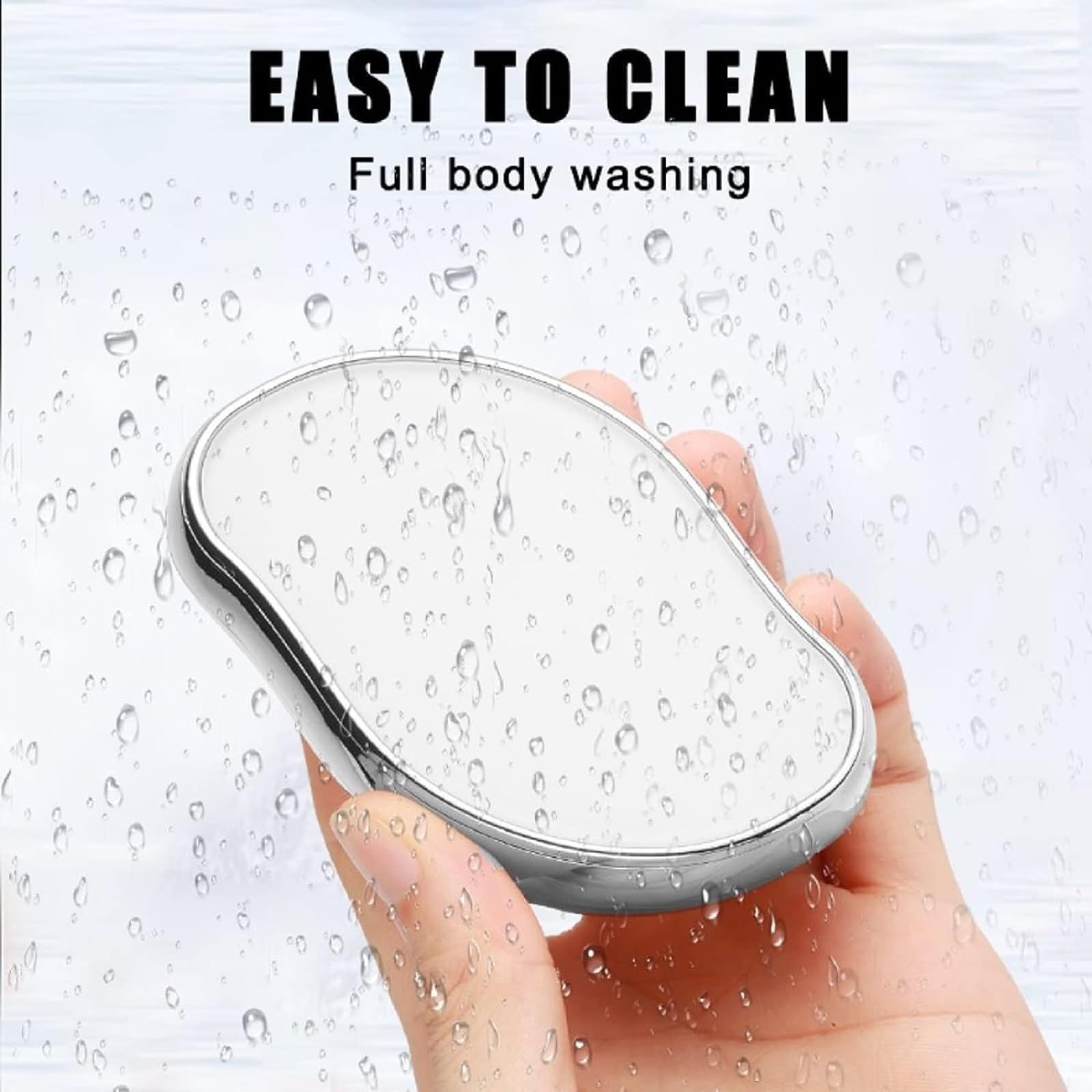 Silver‑Colored Crystal Hair Eraser for Women Men, Reusable Painless Body Hair Remover, Portable Exfoliation Epilator Tool to Remove Hair on Arms Legs Back — image 2