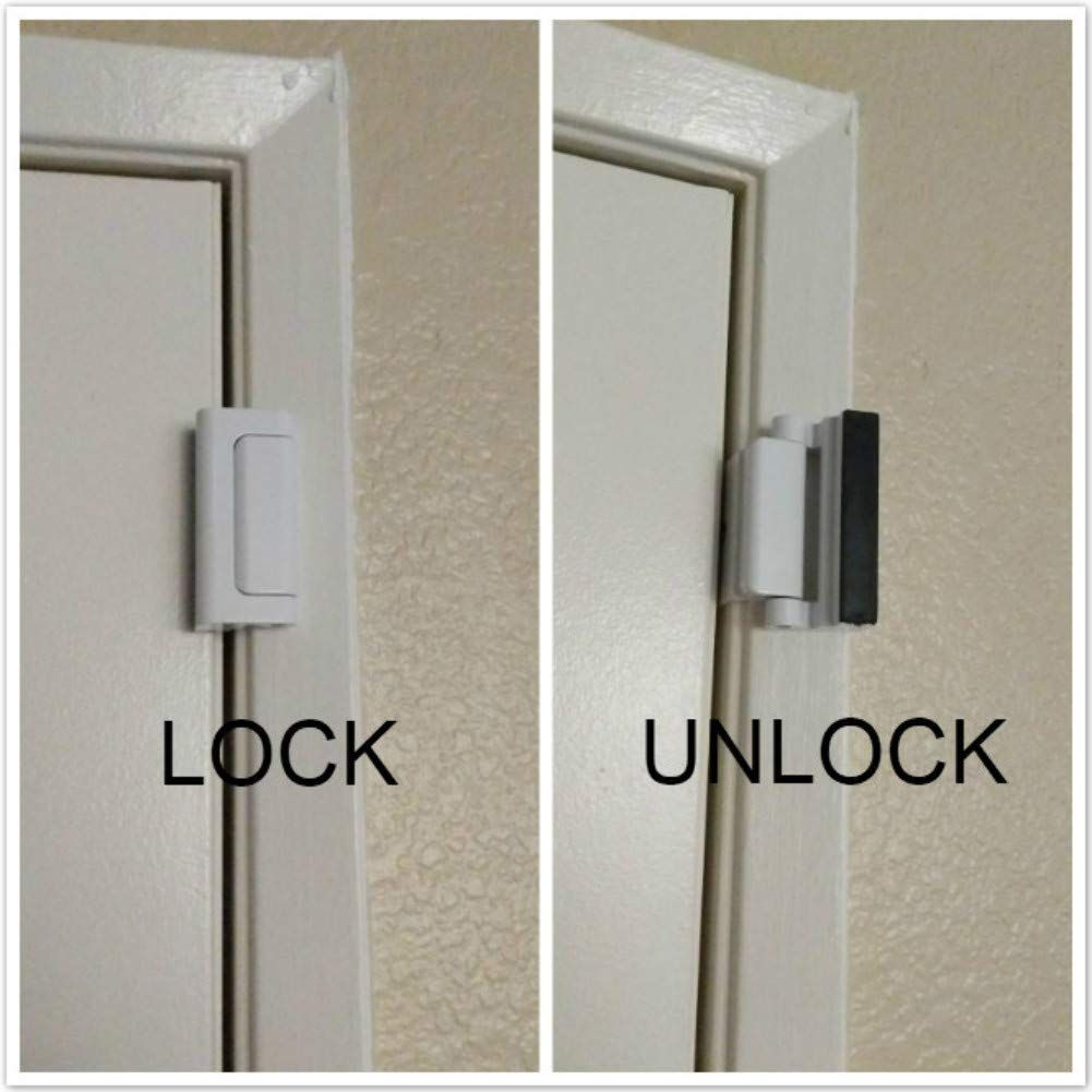 2PC Pack Door Reinforcement Locks with Screws, Home Security Door Lock for Toddler, Childproof Door Lock Night Lock Withstand β image 4