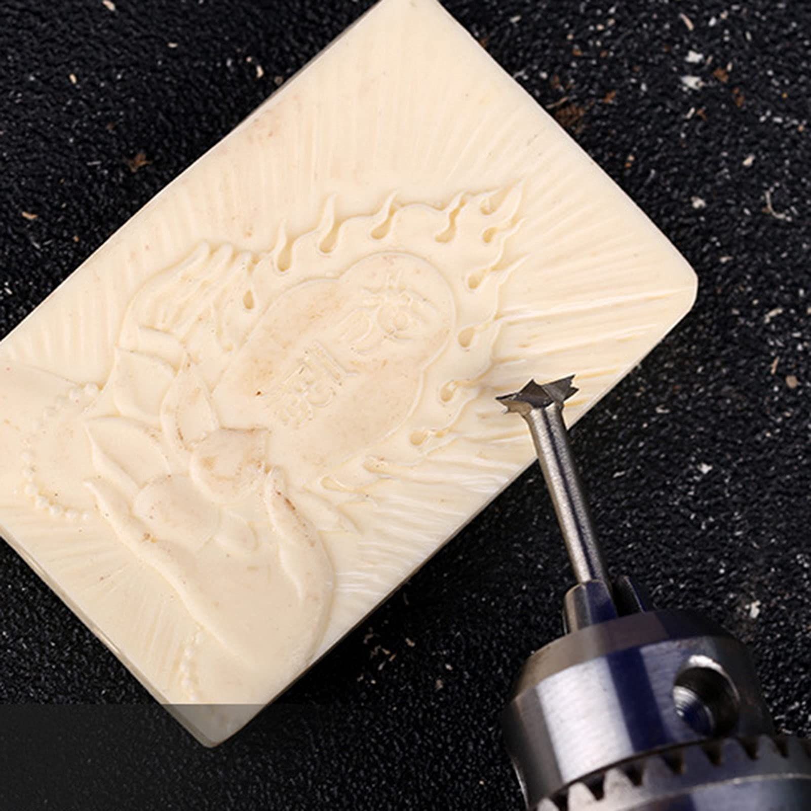 5pcs Woodworking Drill Bits Engraving Cutter Milling Root Wood Carving Tool Kit it is sturdy and durable for long term use — image 4