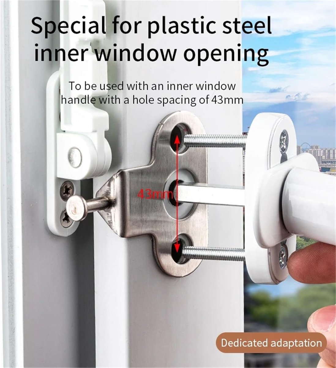2 pieces - window holder - window limiter white - Window stays - Windows - Window fittings - Window holder & door holder - wind hook - Plastic and metal โ image 3