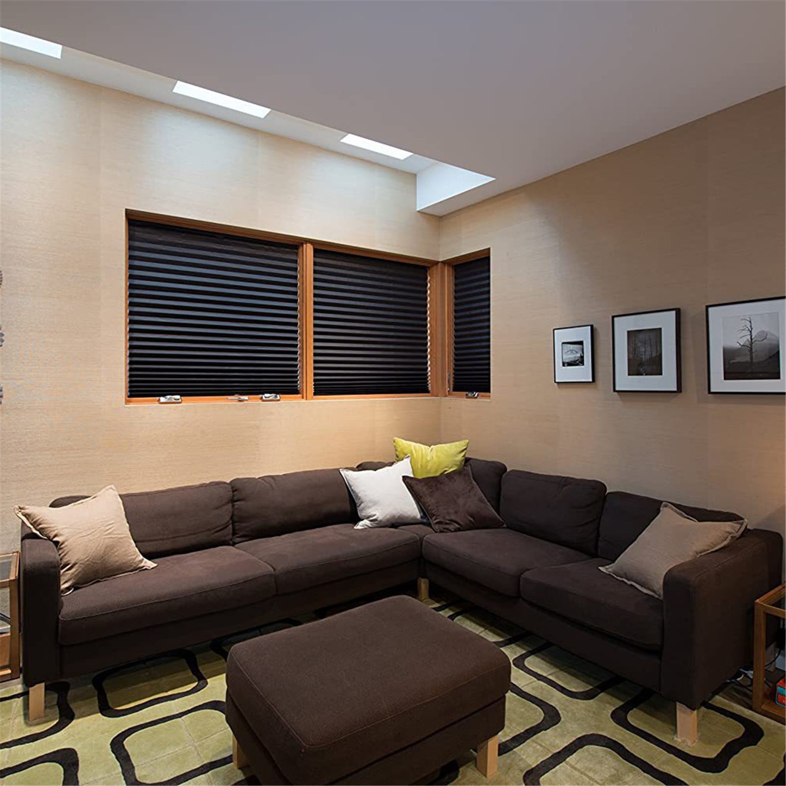 1 Pack Sunshade Shades,Pleated Paper Blinds for Indoor Windows Cut to Size Paper Shades,Thermal Insulation Blinds for Windows,No Tools,No Drilling for Office — image 6