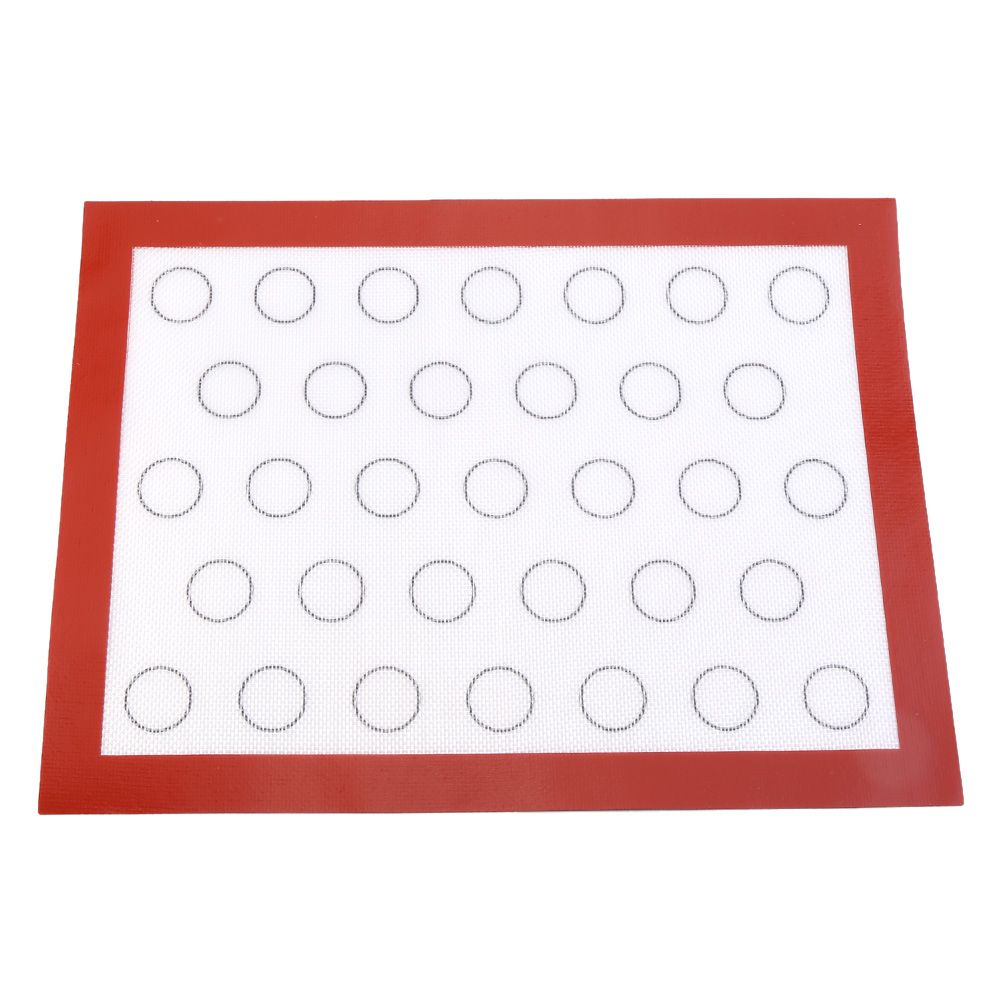 Nonstick Silicone Baking Mat Oven Pastry Liner Macaron Cake Cookie Sheet Kitchen (Red) — image 2