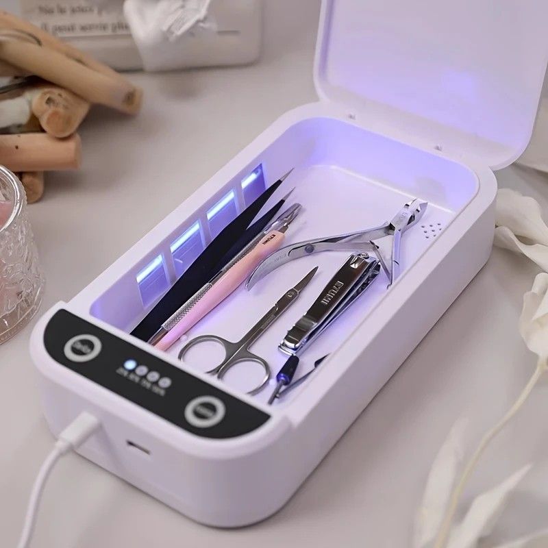 Portable Nail Disinfection Box, USB powered. Built‑in UV fast sterilization, suitable for nail and tattoo tools, PVC/plastic material, the ideal hygiene — image 6