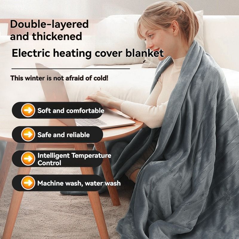 Electric Heated Blanket Smart Thermostatic Intelligent Timing Automatic - Beige - Size 1.5-1.8m — image 3