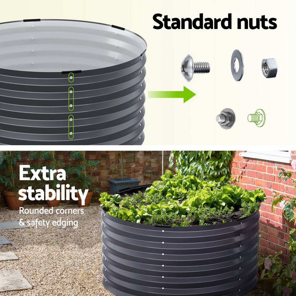 Green Fingers Garden Bed 90X45cm Planter Box Raised Container Galvanised Steel โ image 5