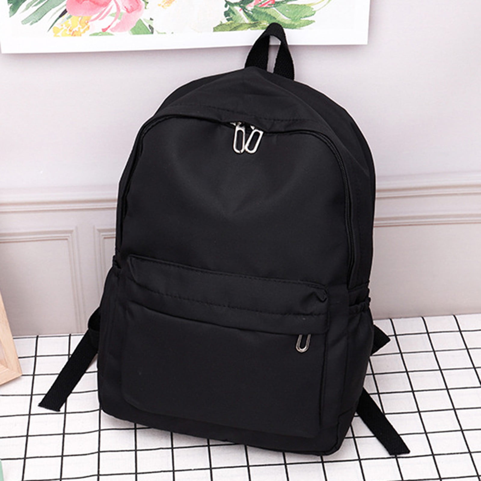 1 Piece Travel Backpack with Detachable Bear Charm, Laptop Book Bag for School, Work and Daily Travel, Black 2, 21.8 × 27.9 cm — image 4