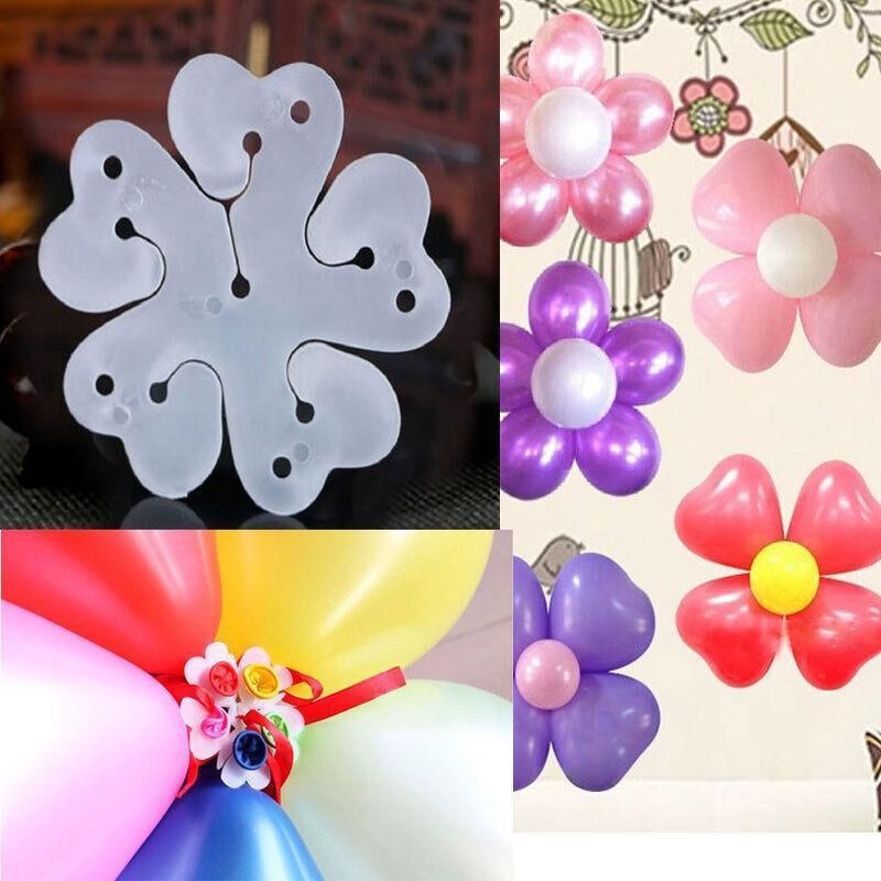 Balloon Clips H V Clip Tie Filled Helium Air Balloons Wedding Party Decoration - 50X Round shaped — image 6