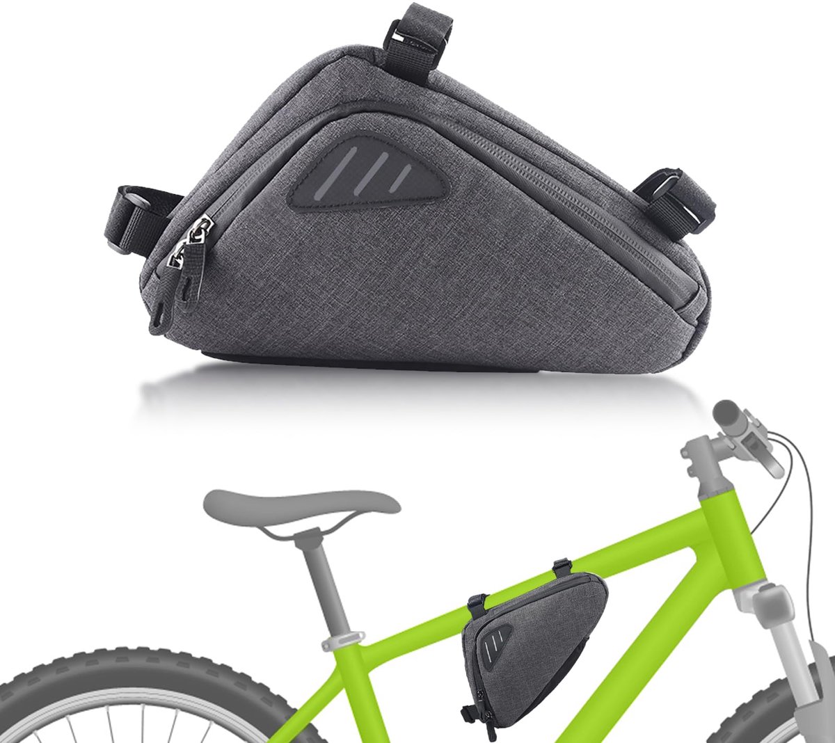 Bicycle pannier - Bicycle frame bag - Waterproof bicycle bag - Triangular bicycle frame bag - Mountain bike and road bike accessories, large capacity