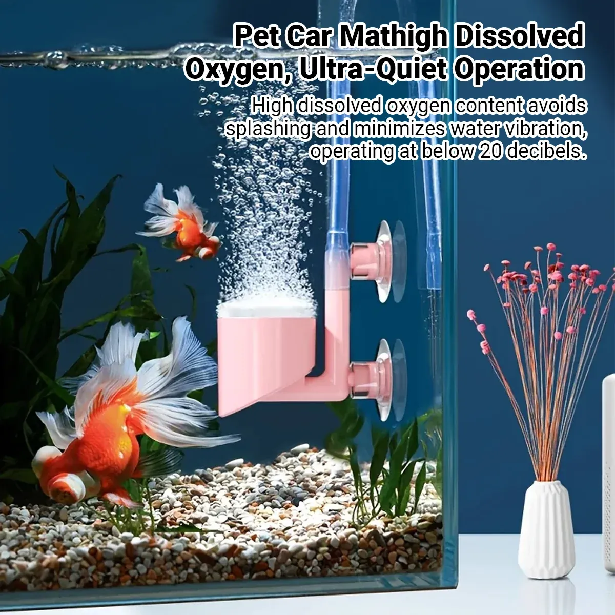 Aquarium Fish Tank Nano Air Pump Quiet Durable for Tanks Oxygen Aerate Use - White — image 6