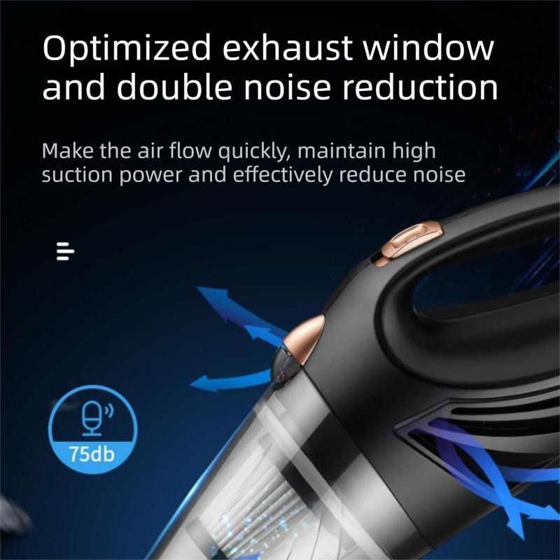 Black Cordless Car Vacuum Cleaner & White Electric Spin Scrubber Combo – Portable Handheld Wet & Dry Car Vacuum with Multi-Filter + Long-Reach Electric Floor — image 6
