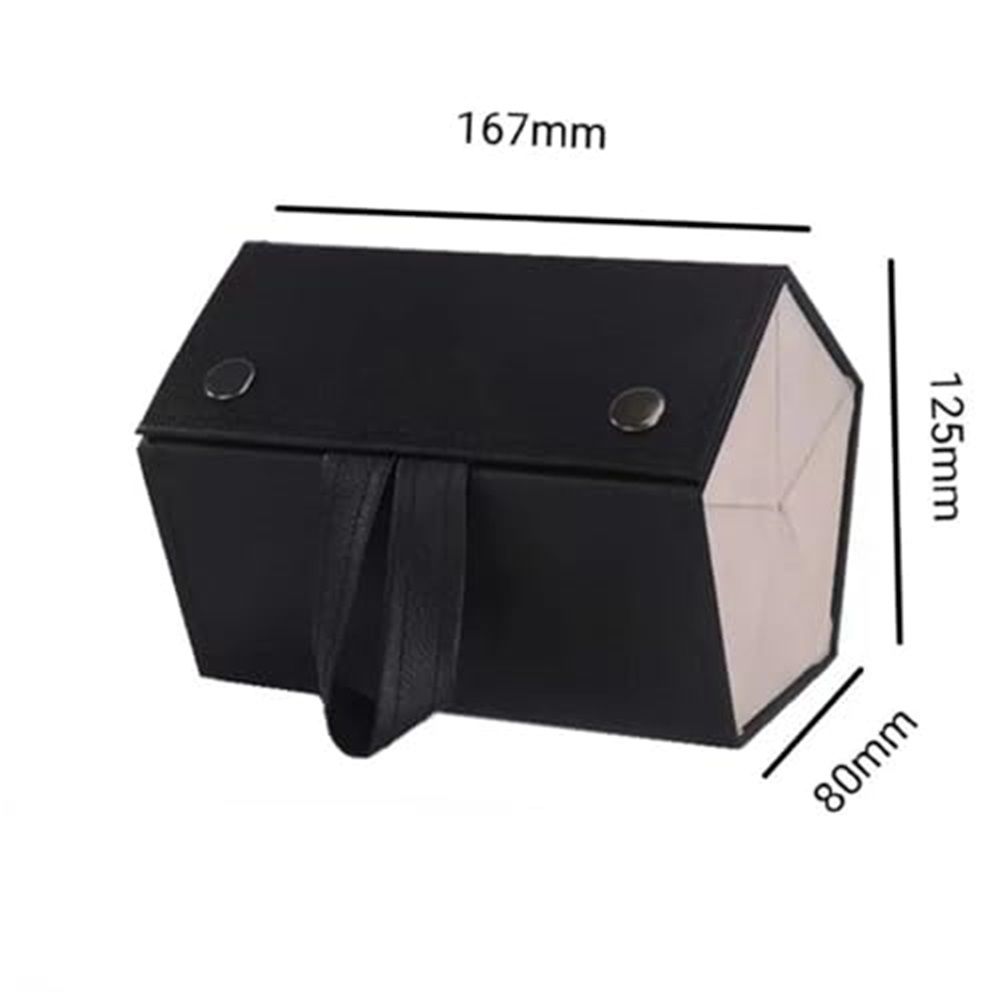 Eyeglass Case Hard Shell, Portable Sunglass Case, Fashionable PU Leather Eyeglass Case, Lightweight(black) — image 3