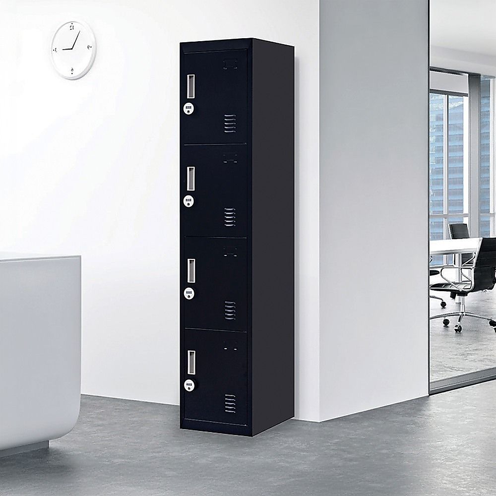 4-Door Vertical Locker for Office Gym Shed School Home Storage — image 2