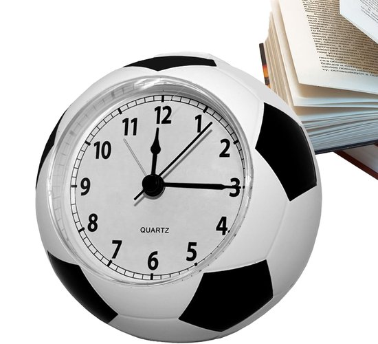 Football Alarm Clock - Silent Non-Ticking Desk Clock | Kids Bedside Clock | Cute football design, easy-to-read analog display, perfect for kids' bedrooms โ image 2