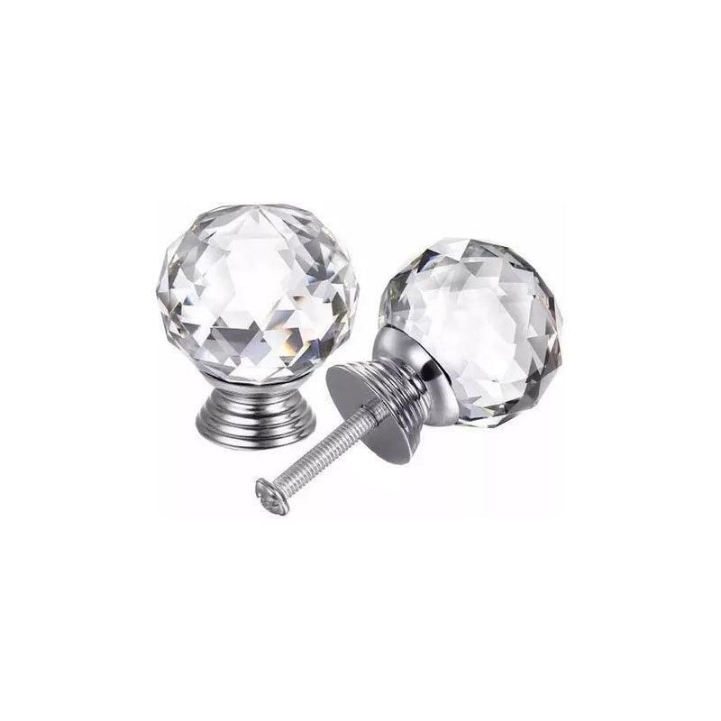 Crystal Glass Cabinet Knobs Drawer Pull Handles Cupboard Door Knob with Screws 10Pcs - 40mm โ image 3