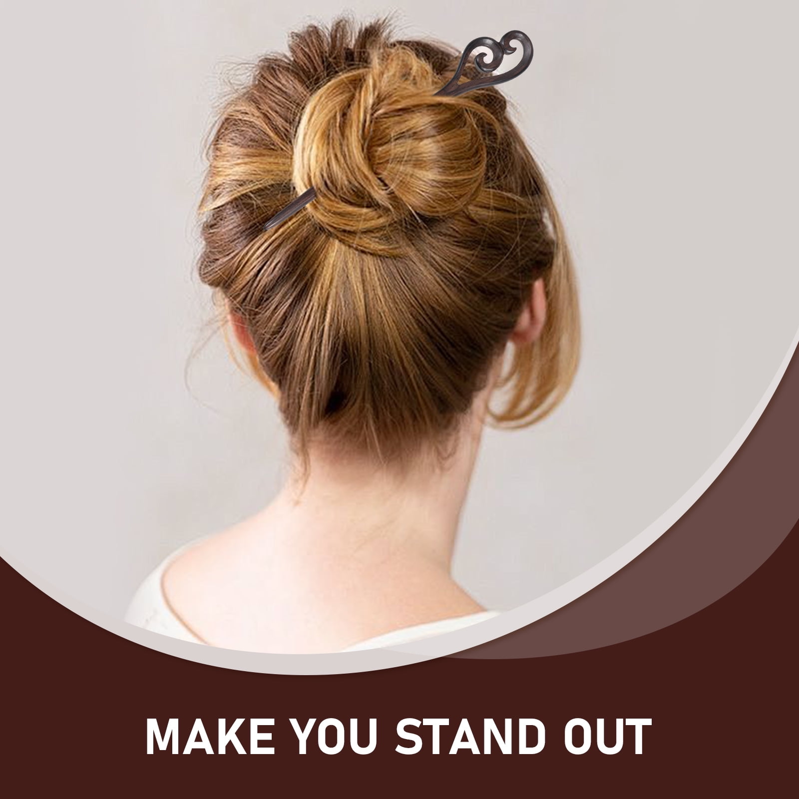 Vintage Hair Stick for Women Made of Durable Ebony Black Shining in Crowd Perfect for Decoration 1pc โ image 3