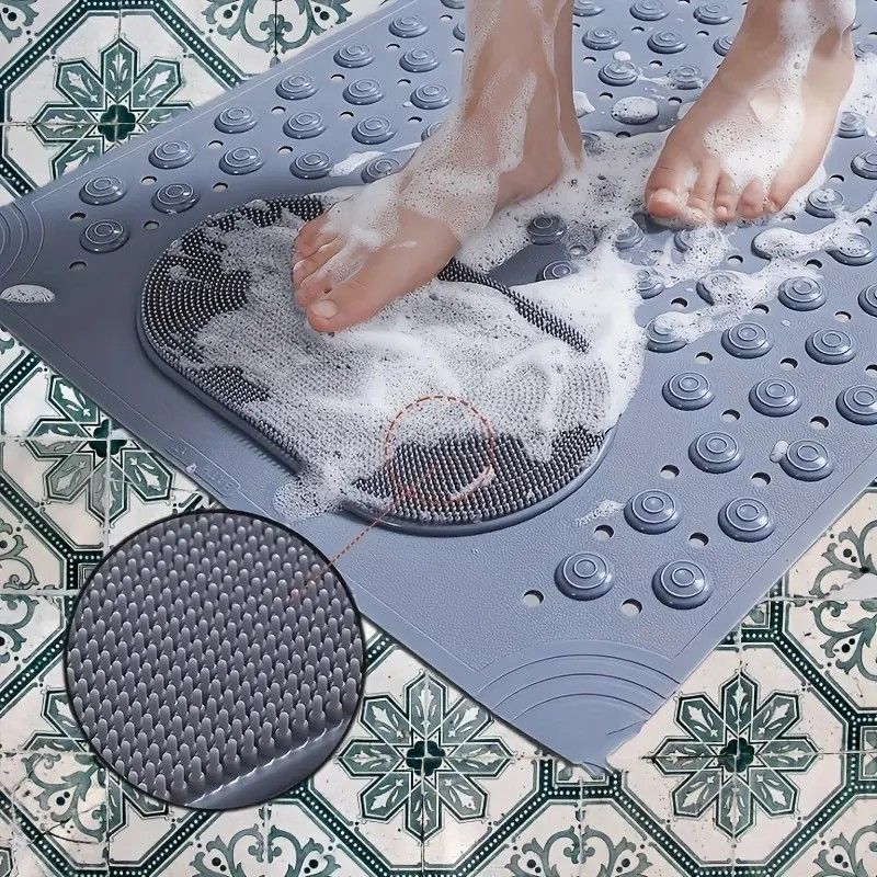 Anti-Slip Massage Shower Mat with Suction Cups Foot Spa Bathroom Mat（green) — image 4