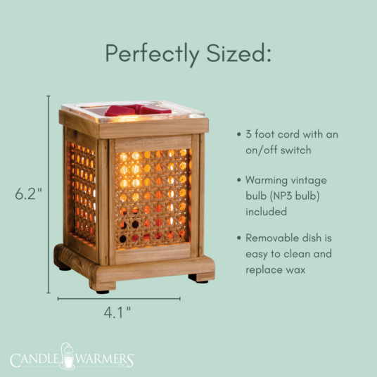 Wood & Cane Vintage Bulb Illumination Warmer โ image 4