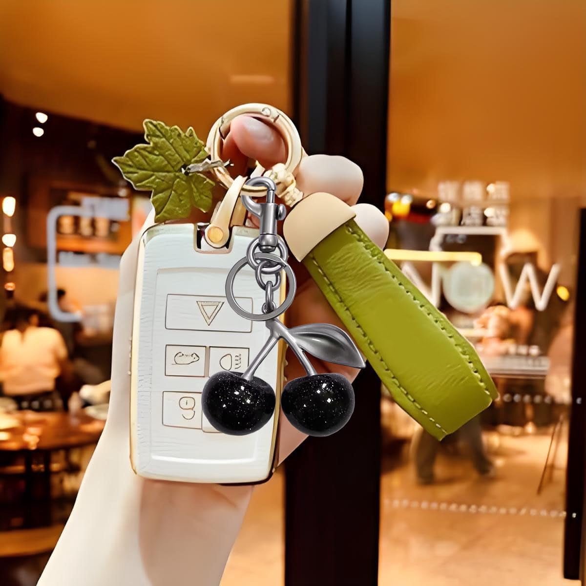 Cherry Charm Keychain - Fashion Accessory for Women's Bags - Suitable for Car Keyrings — image 4