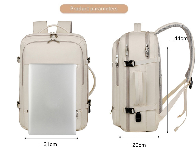 Large Capacity Travel Backpack with USB Charging Port - Green โ image 4