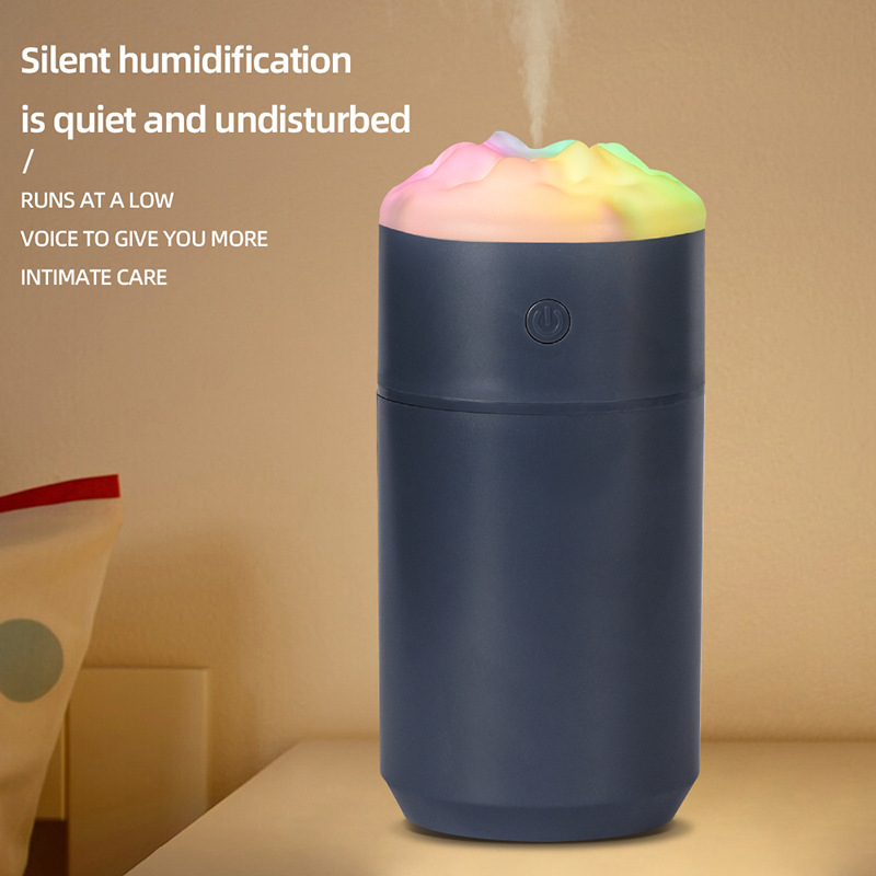 2PCS Blue Portable 350ML LED Desk Humidifier with Non-Wet Design - Silent Cool Mist for Home, Office, and Car โ image 2