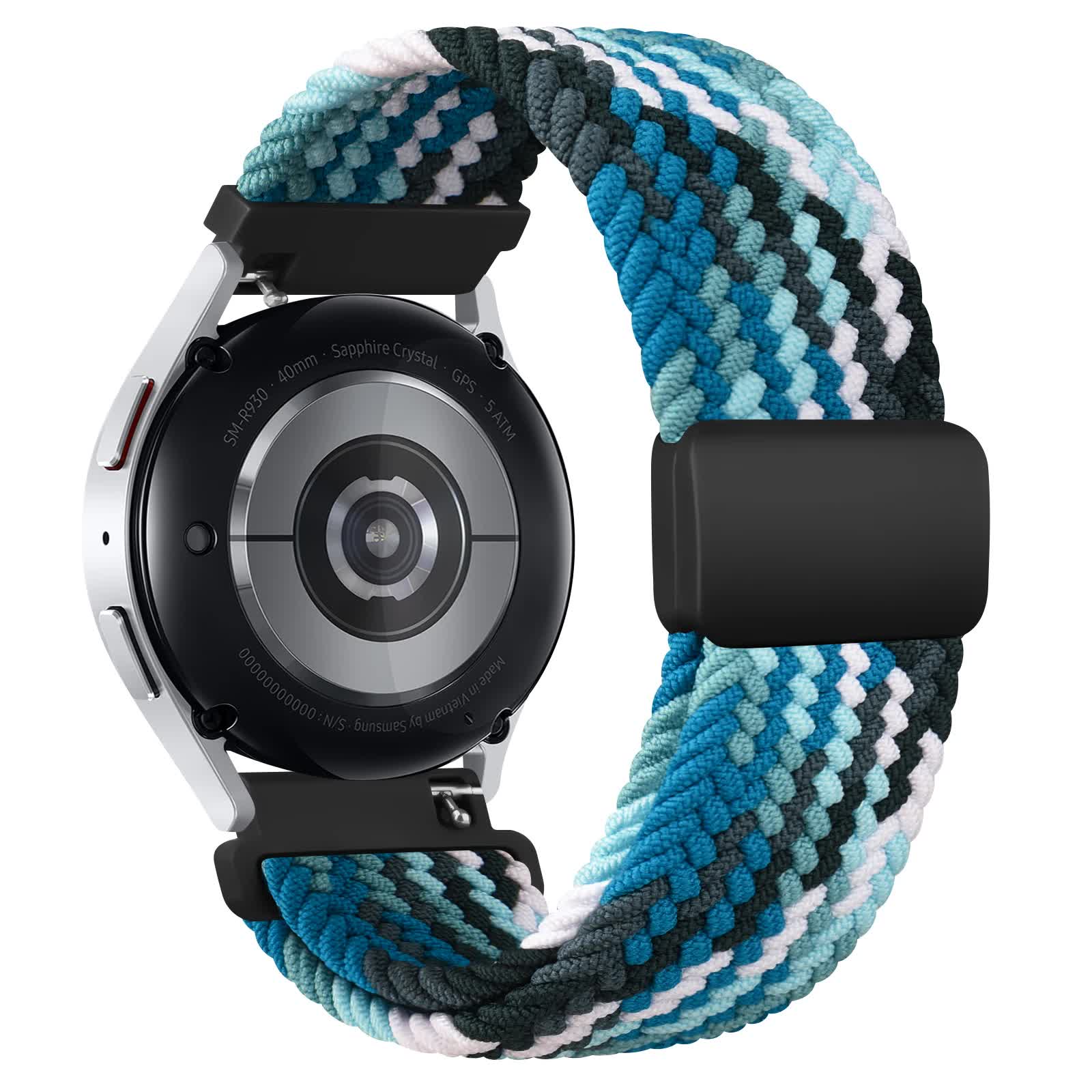 20mm Braided Sololoop for Garmin Vivoactive 5/3/3 Music Band Wristband for Garmin VivoMove3/Trend/Sport Venu SQ/SQ2/2plus Strap Rainbow 20mm โ image 2