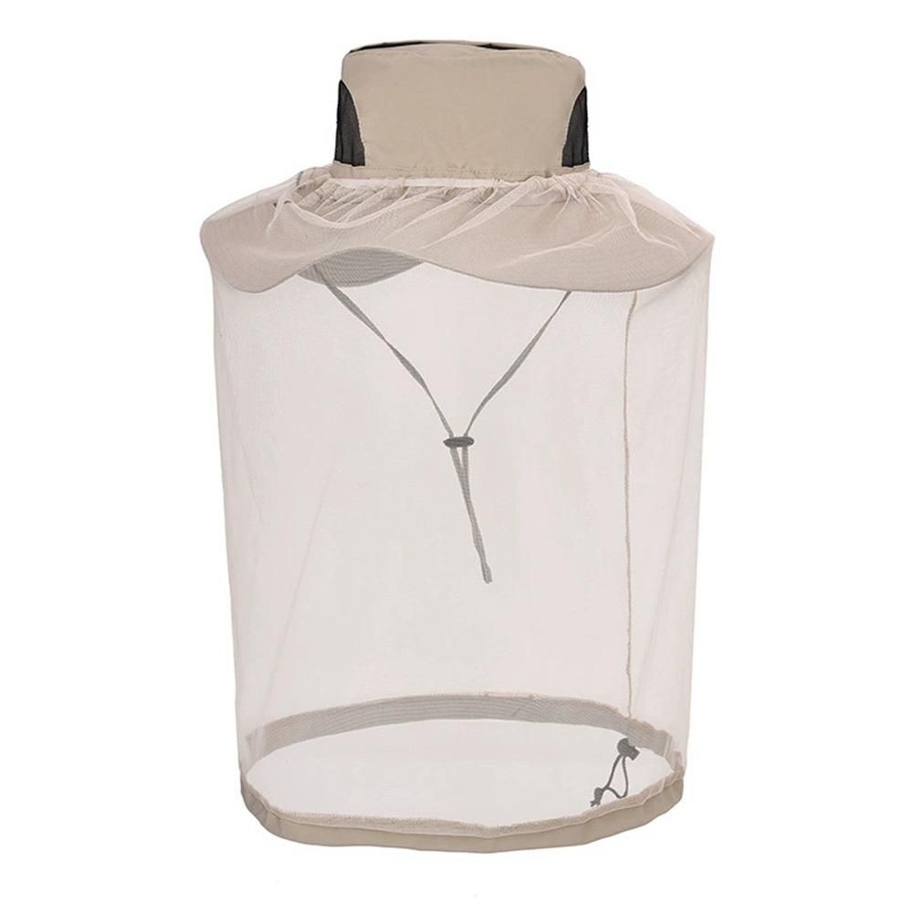 Mosquito Head Net Hat - Bug Cap Sun Protection with Hidden Netting for Beekeeping Hiking Women(khaki)