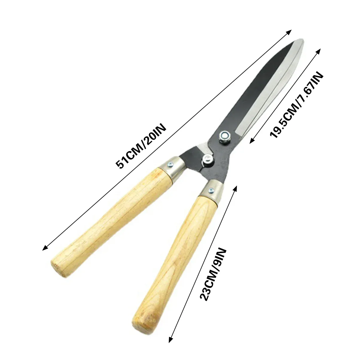 Garden Pruning Shears with Wooden Handle Trimming Sharp Durable Rust-Proof — image 3
