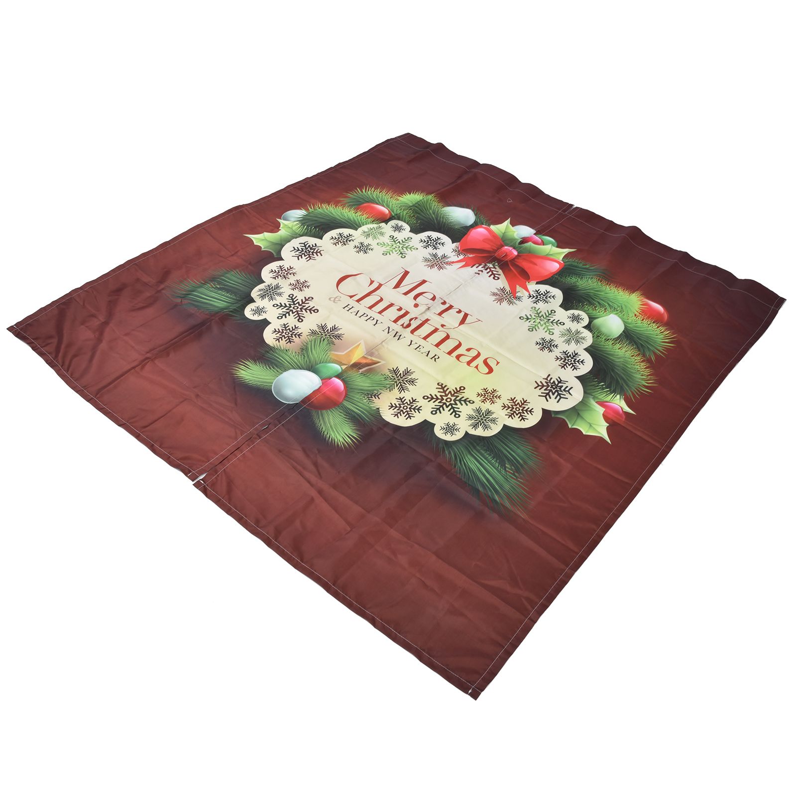 Christmas Curtain Polyester Fiber 3D Digital Printing Merry Christmas Custome Curtain for Outdoor Porch Balcony170x200cm Christmas 8 โ image 4