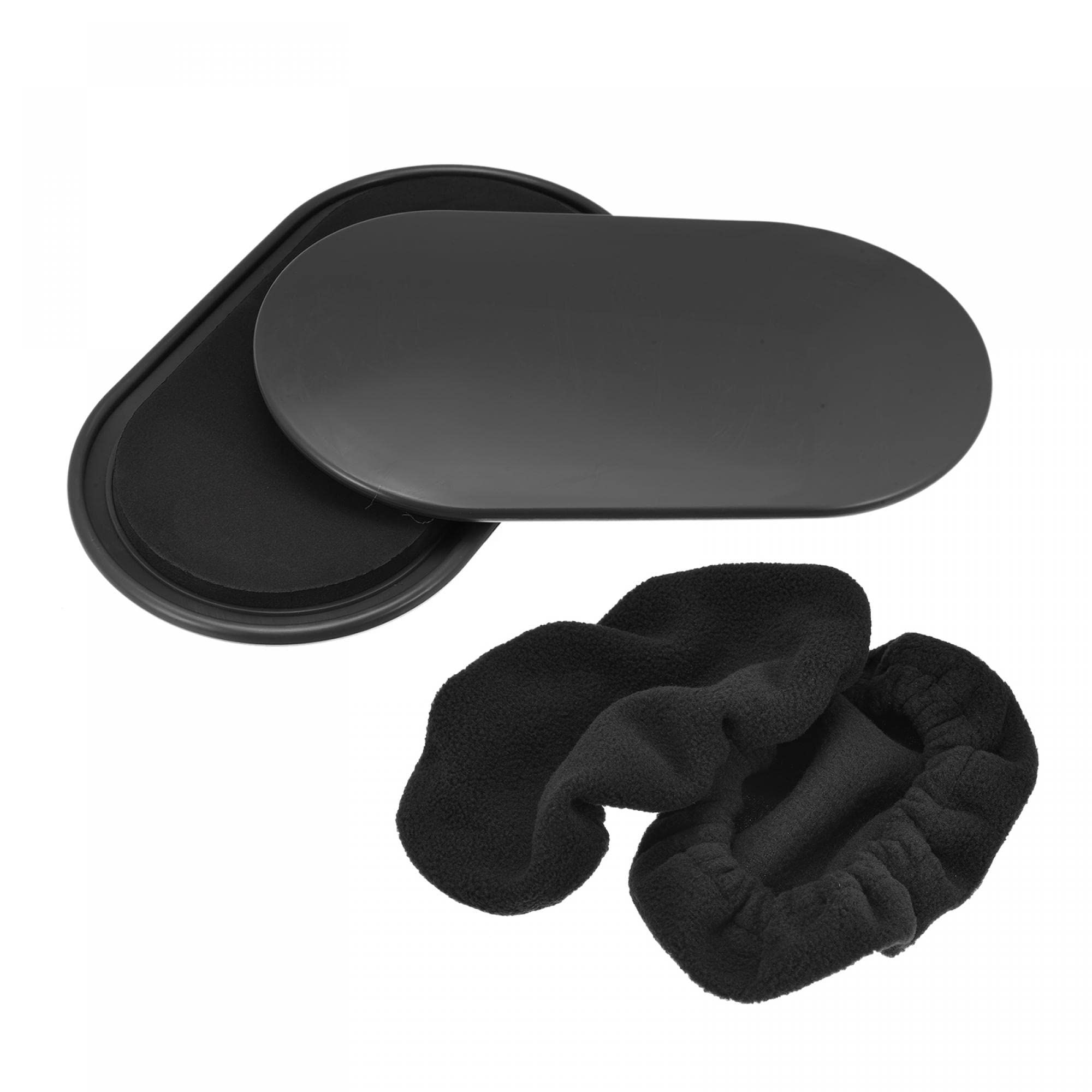 Exercise Core Sliders, Oval Glider Discs with Feet Covers, Dual Sided Usage in Home Gym for Full Body Workout