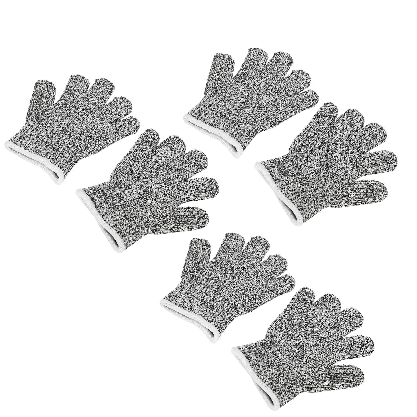 3 Pairs Kids Cutting Resistant Gloves Children Work Safety Protection Gloves for Gardening — image 2