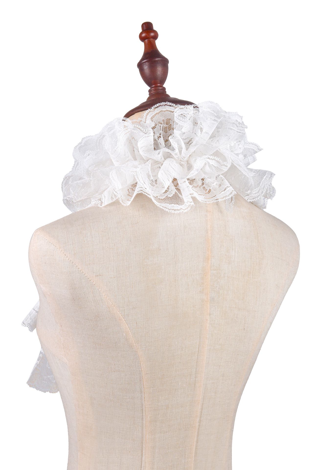 2 pieces of artistic collar style clothing, lace collar, ruffled edges, detachable collar, white scarf, fake collar accessory โ image 5