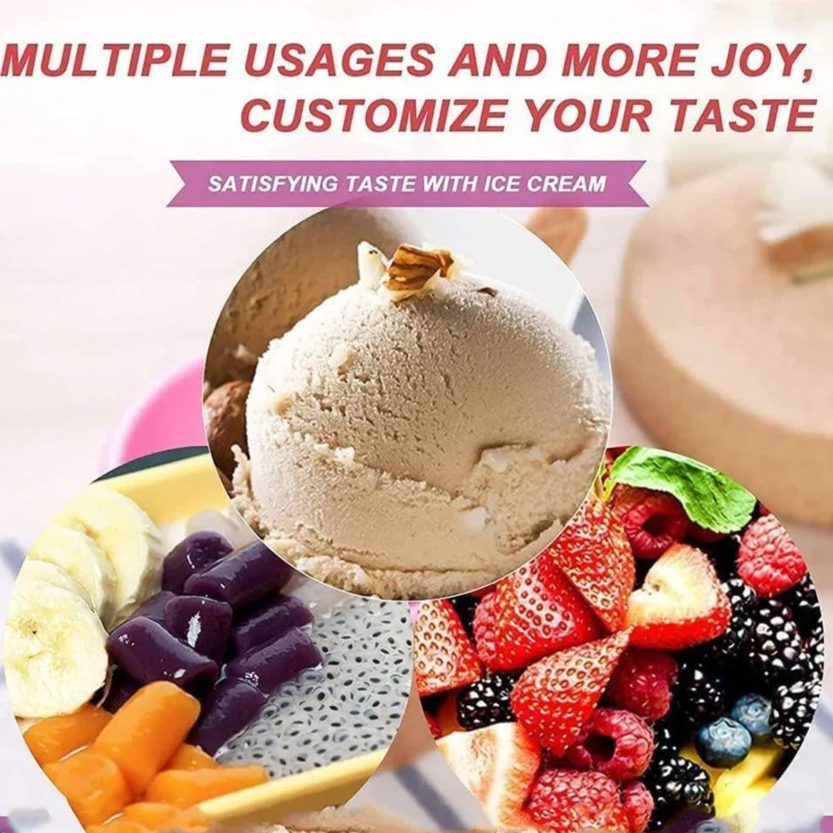 7Pc Set Colourful Ice Cream Cups and Bowls with Spoons Dessert Gift Set โ image 4