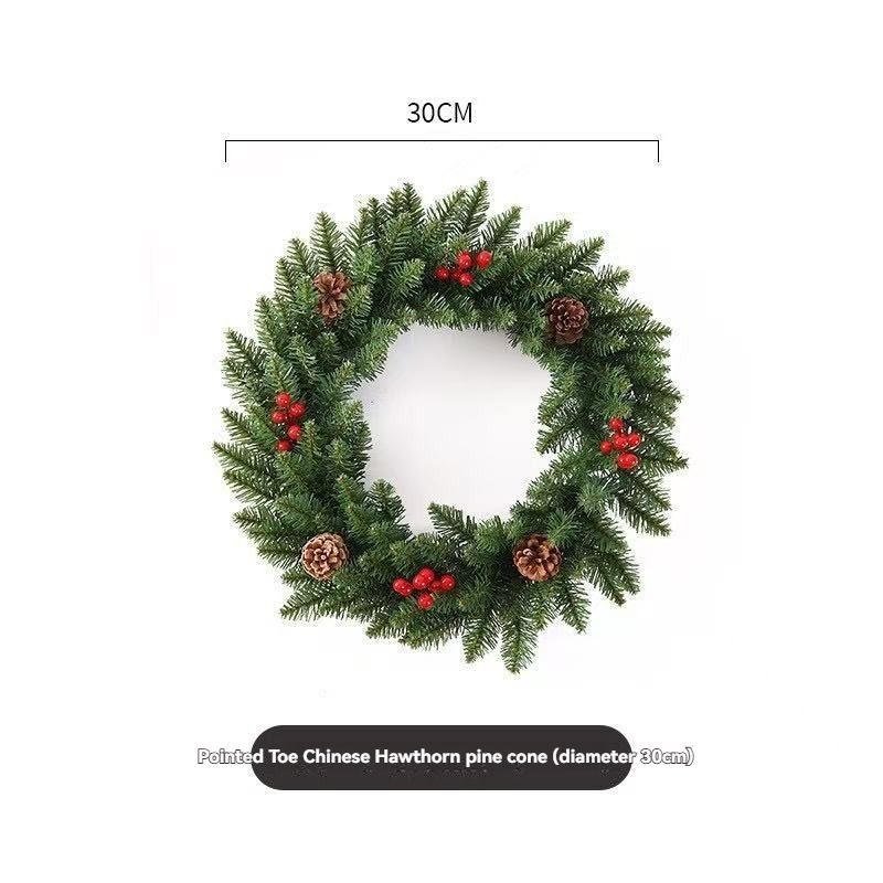 Christmas wreath, artificial wreath, red berries, pine cones, 30CM wreath, Christmas decoration, festive home decor, wreath for door, holiday centrepiece — image 4