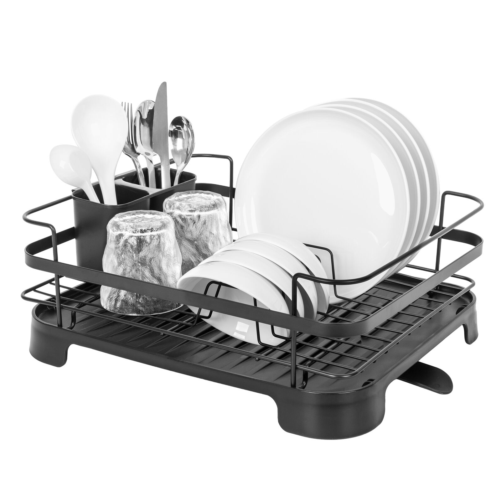 Steel Frame Dish Drying Rack Durable Steel Frame, Removable Utensil Holder, Compact Size for Small Kitchens & Apartments โ image 4