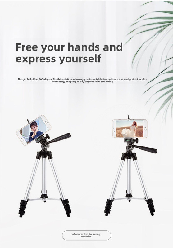 110cm Lightweight Camera & Phone Tripod Stand - Portable Aluminium Travel Tripod with 3-Way Head, Bubble Level & Universal Smartphone Holder - 3110 Adjustable โ image 3
