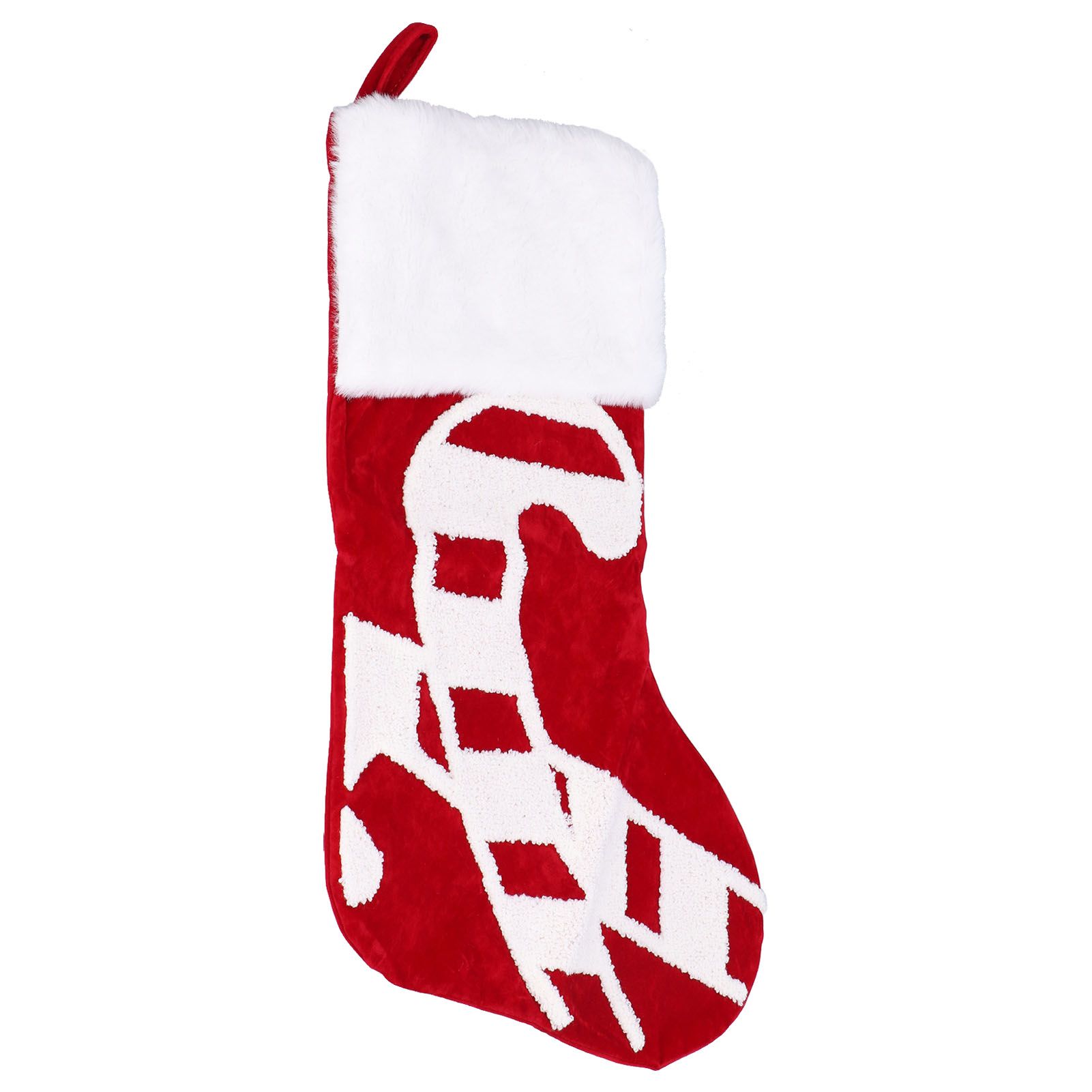 Cute Christmas Stocking Christmas Tree Ornament Gift Bag Christmas Fireplace Pendant for Festival DecorationWalking Stick — image 5