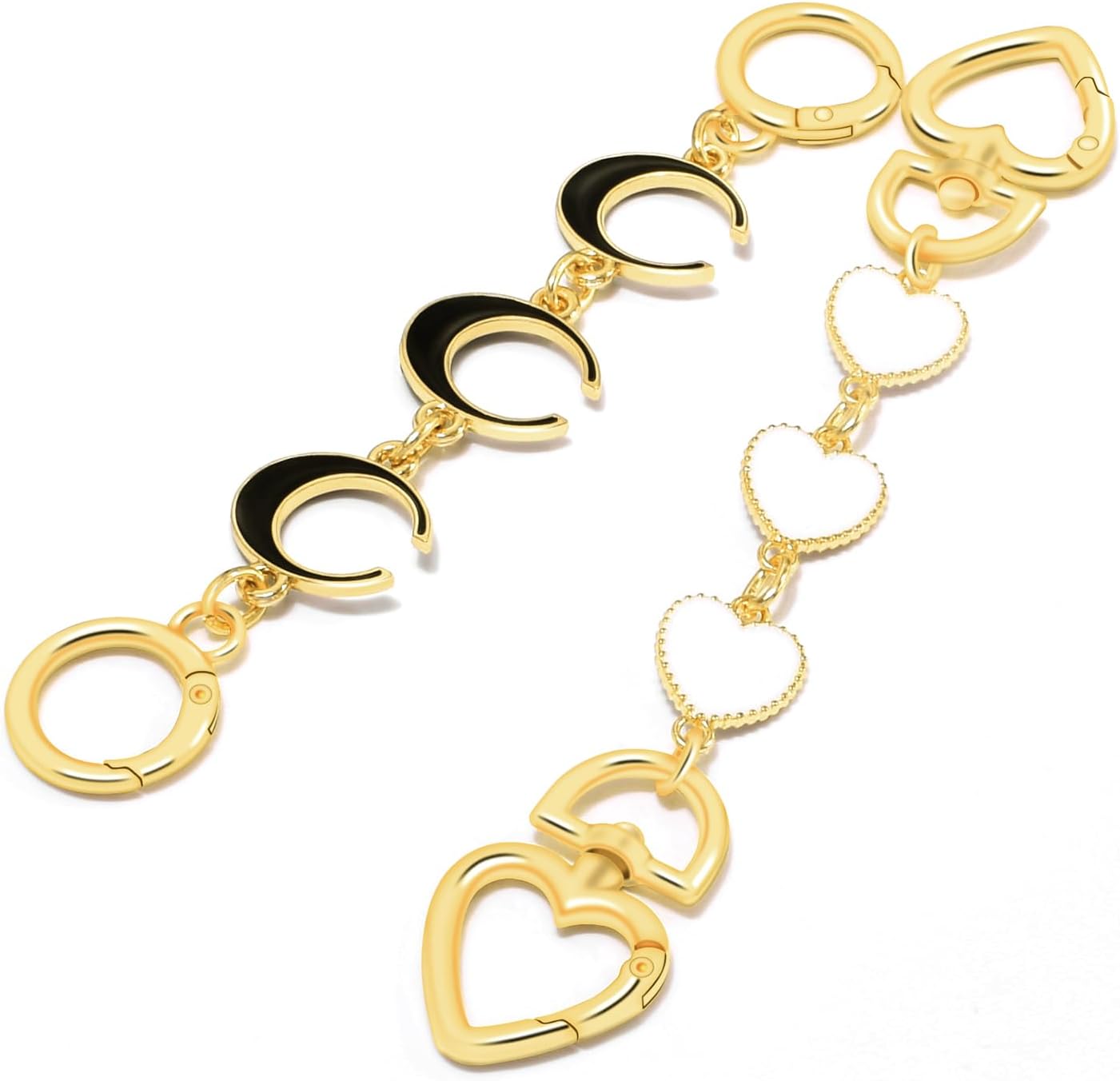 2PCS Purse Extender Chain Bag Chain Extender Gold Purse Chains for Crossbody